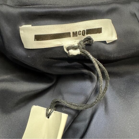 NWT McQ Alexander McQueen Navy Blue Coat Jacket size M - Picture 3 of 8